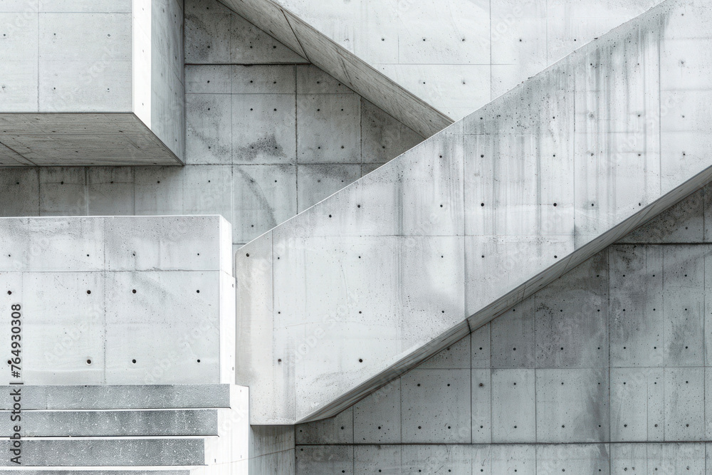 Fototapeta premium Abstract geometric architecture detail modern concrete structure building.