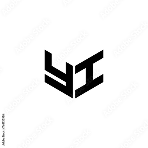 YI letter logo design with white background in illustrator, cube logo, vector logo, modern alphabet font overlap style. calligraphy designs for logo, Poster, Invitation, etc. © Mamunur