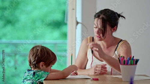 Struggles Of Home Education - Exhausted Mom Frustrated With Youngster’s Sloppy Homework Effort