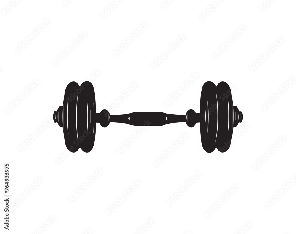 Dumbbell icon in trendy flat style isolated on white background. Dumbbell icon in trendy flat style isolated on white background.