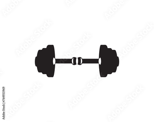 Dumbbell icon in trendy flat style isolated on white background.