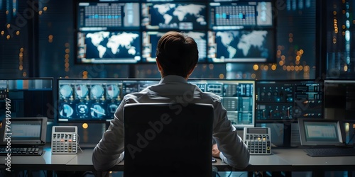Global Businesses Depend on Advanced Technology for Cybersecurity to Safeguard Critical Data. Concept Cybersecurity, Global Businesses, Advanced Technology, Critical Data Protection photo