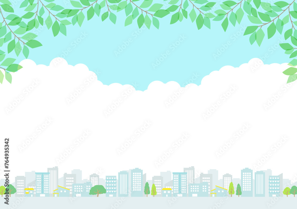 simple illustration of building scenery