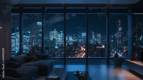 Serene city views from a high-rise