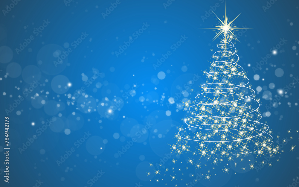 Twinkling Starlight Christmas Tree Background