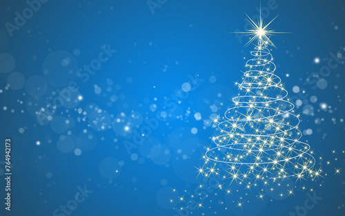 Twinkling Starlight Christmas Tree Background