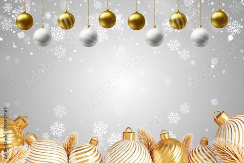 Golden Elegance Amidst Snowy Delight Background