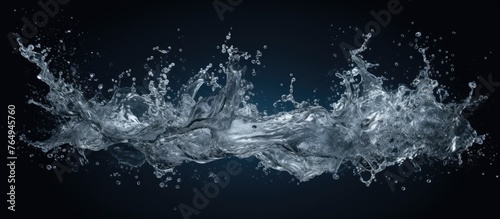A visual of water splashing on a solid dark surface, highlighting the beauty of liquid in motion against a deep backdrop