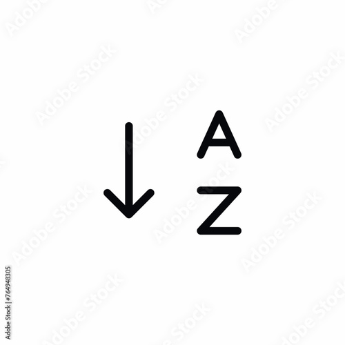 Alphabetical Ascending Order Rank icon