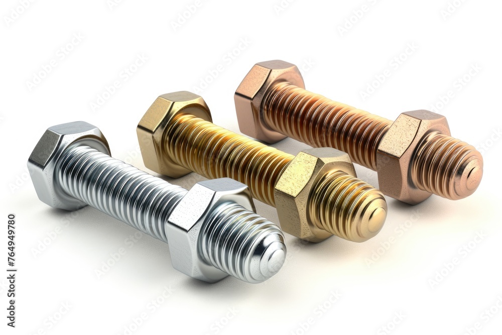 Bolts isolated on white. Bolts isolated on white.