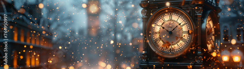 Ancient Clock Tower, Engraved Patterns, Whispering tales of lost kingdoms, Unveiling secrets through the centuries, Set in a bustling marketplace,  3D Render, Candlelit Atmosphere, Depth of Field Boke photo