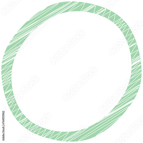 Green circle frame with scribbled lines © Ana CPP
