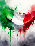 Vibrant flag of Italy