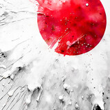 Vibrant japanese flag