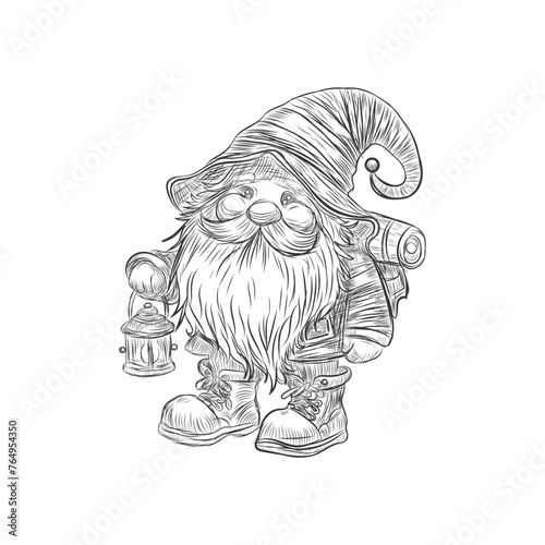 hand drawn gnome vector design
