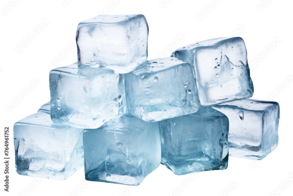 Frosty Tower: A Creative Stack of Ice Cubes. Frosty Tower: A Creative Stack of Ice Cubes.