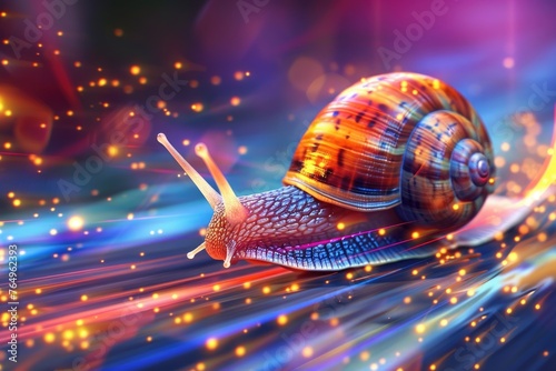 Snail with turbo boosters speed trails