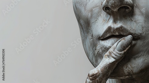 silence embodied: statue's secret gesture