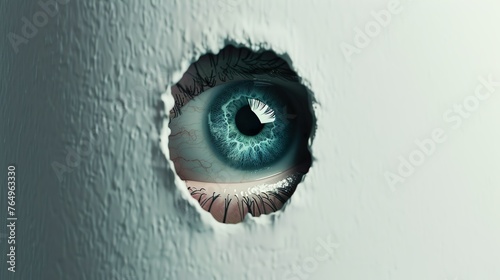 veiled gaze: the curious eye through the wall