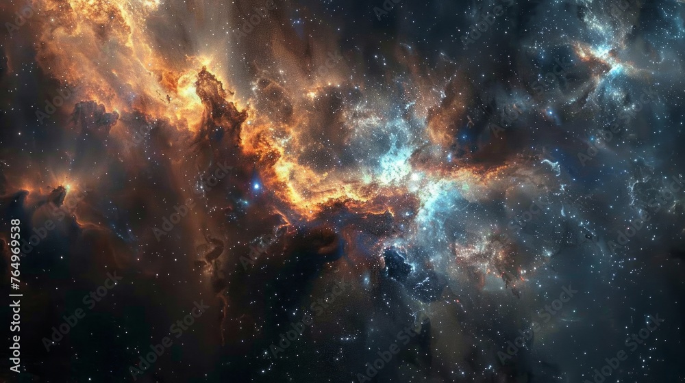 Nebulae's enigmatic beauty in the cosmic symphony of celestial dance