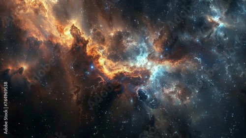 Nebulae's enigmatic beauty in the cosmic symphony of celestial dance