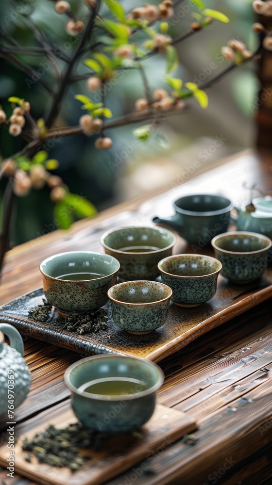 Traditional Asian Tea Ceremony Arrangement