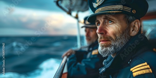Protectors of the Sea: Committed Guardians Ensure Safe Maritime Navigation for All. Concept Maritime Protection, Sea Guardians, Safe Navigation, Ocean Safety, Guardians of the Ocean photo