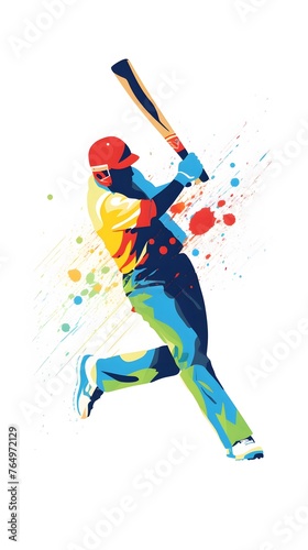 Cricket Illustration in Simple Lines and Bright Colors