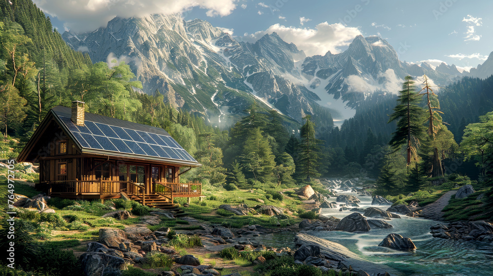 Renewable retreat: mountain-forest home harnesses solar Renewable retreat: mountain-forest home harnesses solar