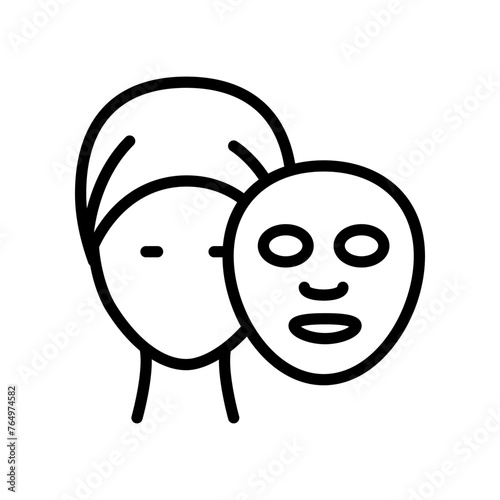 Skin care color icon. Simple flat style. Face, beauty, woman, mask, clean, fresh, acne, cleansing concept Vector illustration isolated on white background