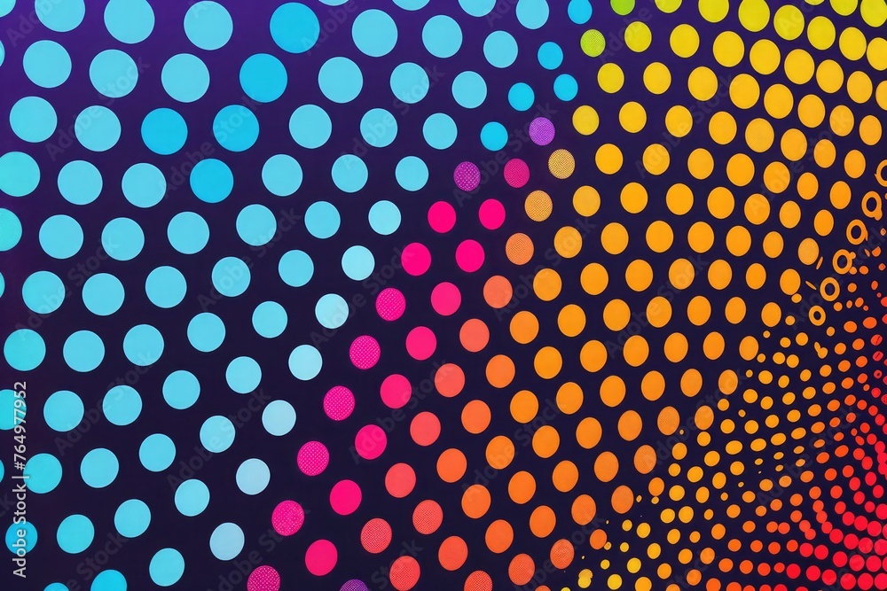 background in half tones. funny dot pattern. retro-style pop art. Design element for online banners, posters, cards, and wallpaper featuring circles, rounds, and dots as a backdrop. vibrant.