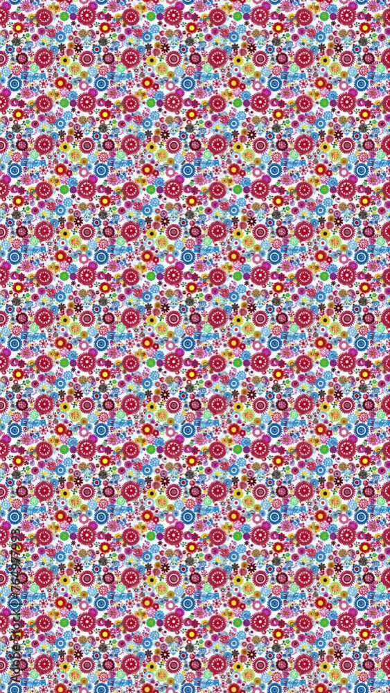 Steampunk floral pattern. Loop Background Animation Steampunk floral pattern. Loop Background Animation