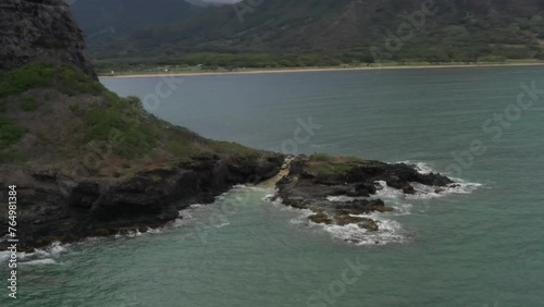 View of Mokoli’i Island and Kualoa mountains  photo