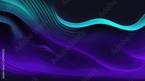 Vibrant gradient purple silver teal white grainy gradient color flow wave on black background