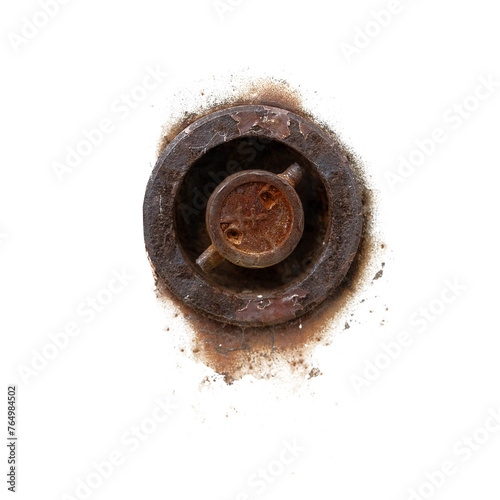 photograph of rust that forms on old and dirty metal 