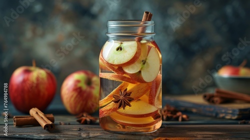 Homemade Apple Cinnamon Detox Infused Water Recipe