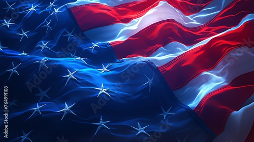 American Flag Abstract Background