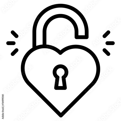 heart padlock icon