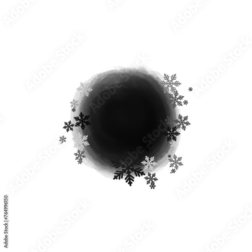 Artistic black winter, Christmas mask. Basis element for design isolated universal use