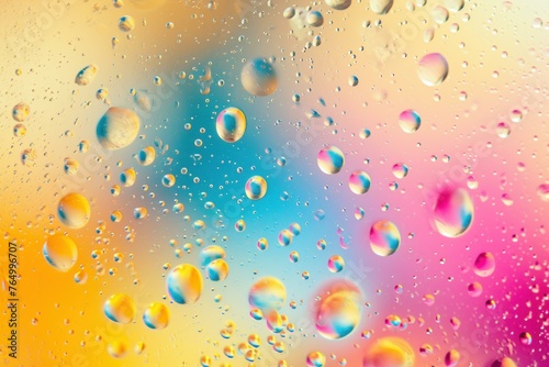 Eye-catching Abstract colorful drops. Liquid wave. Generate Ai