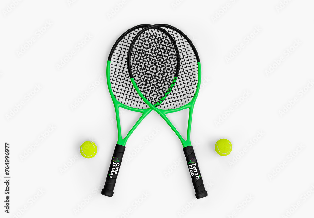 Tennis Racquet Mockup Stock Template | Adobe Stock