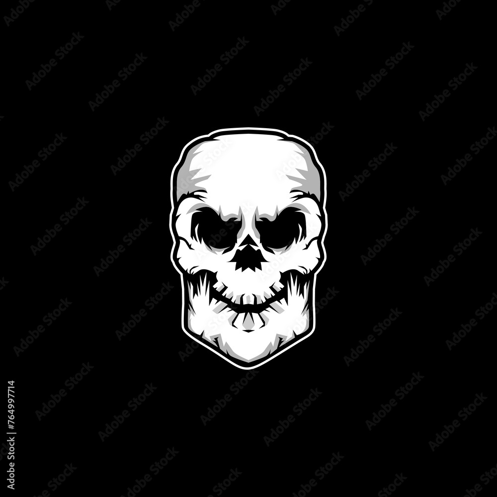 Fototapeta premium Cool skull logo. Skull vector illustration.