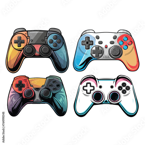 Game controller vector art, icon 