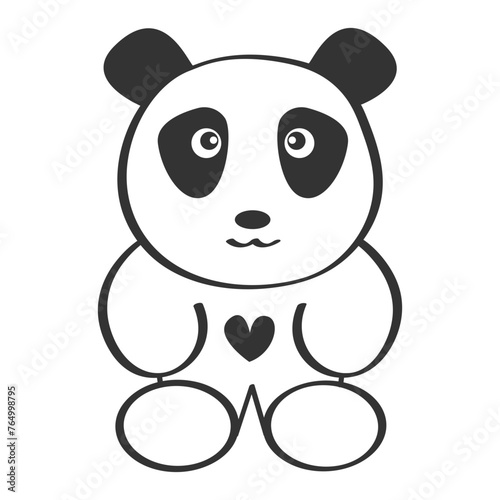 Fototapeta Naklejka Na Ścianę i Meble -  cute panda vector illustration design