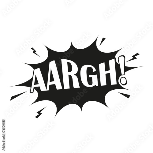 Comic boom aargh icon. Simple illustration of comic aargh vector icon for web
