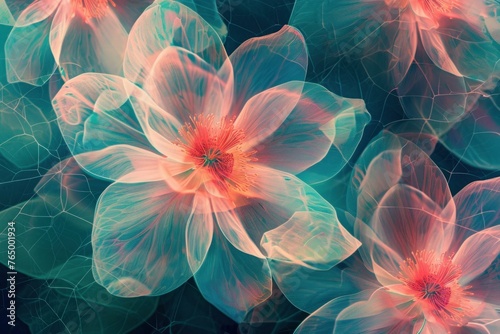 Appealing Abstract flower background. Floral bloom. Generate Ai