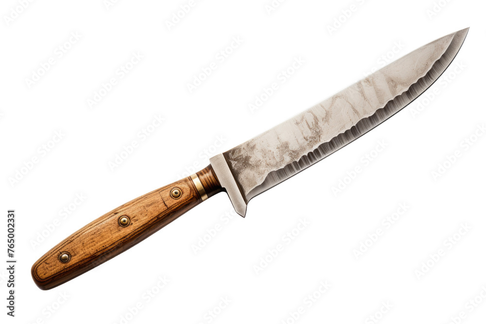 Elegantly Crafted Wooden-Handled Blade. Elegantly Crafted Wooden-Handled Blade.
