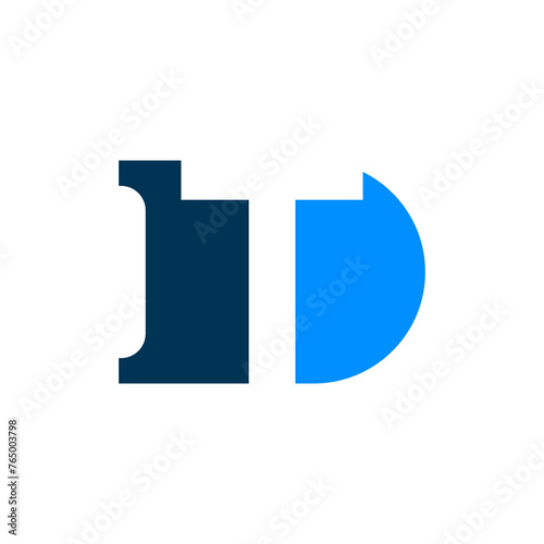 Free Download the logo consists of the monogram letter T and letter D abstract motive. Fill and elegant. - GFXLoad