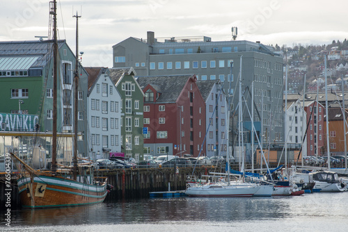 Norwey. Yacht. Boat. House. Bay. Marina.  The bay under the window. Boat parking near the house.