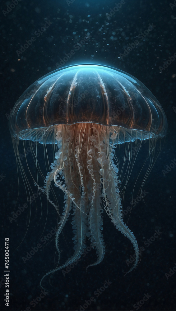 Mesmerizing Underwater World Exploring the Beauty and Mystery of Jellyfish in the Deep Blue Sea